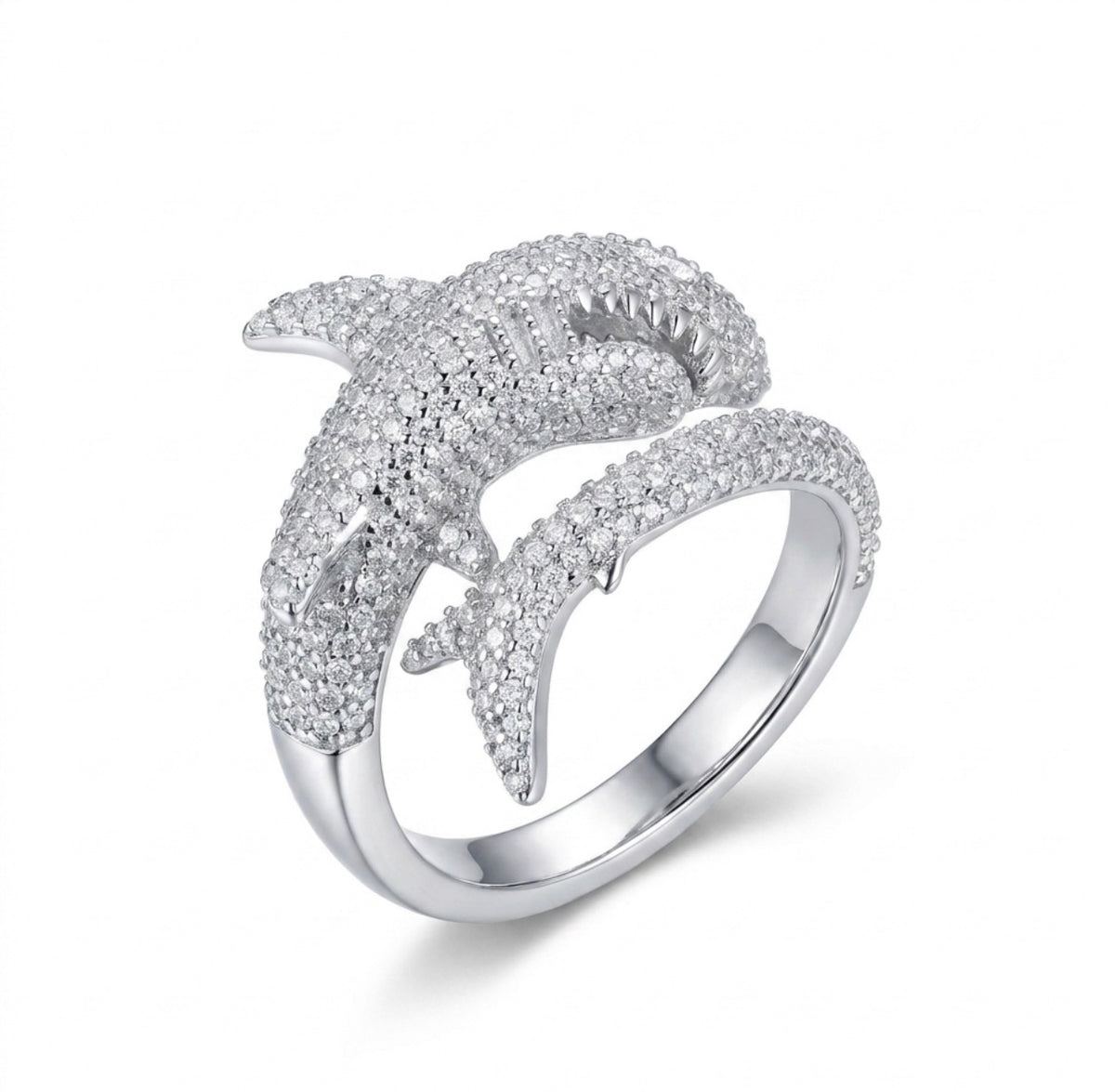 Iceisland™ Shark VVS Lab Diamond Ring – 14K Gold